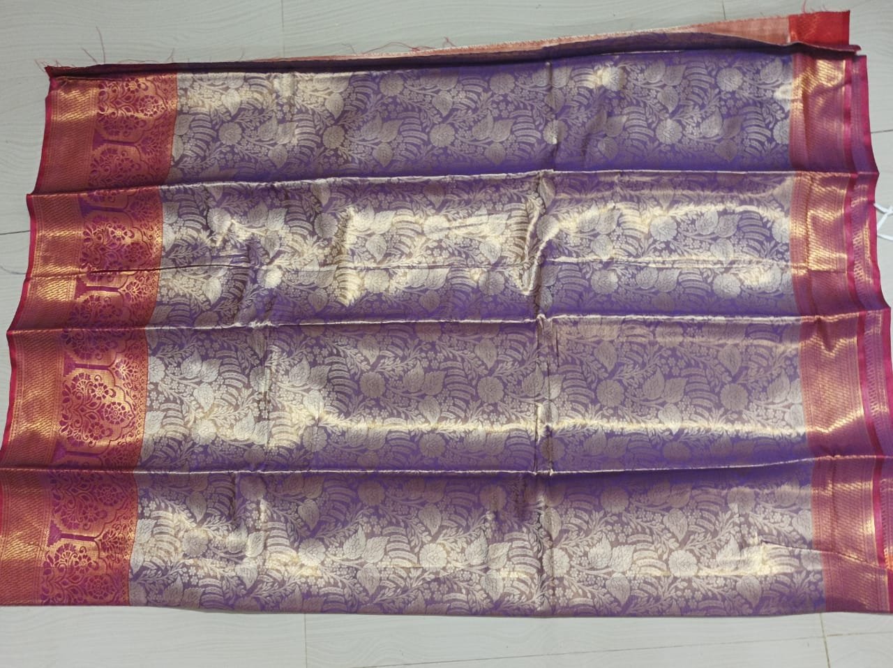 1-Gram Gold Saree ( Violet Color ) | Premium Wedding & Festive Wear Saree